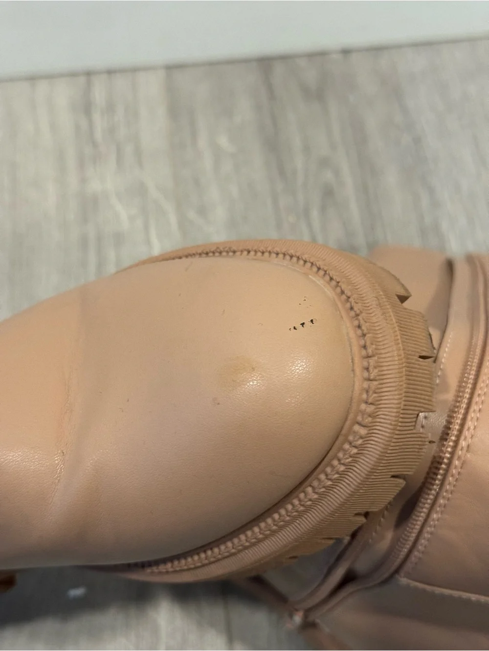 ASOS London Rebel Tan Chunky Lug Sole Knee High Boots Size 8